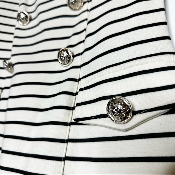 Forever 21 Cream & Black Striped Sleeveless Midi Dress NWT Sz S  14x32” - Picture 3 of 10